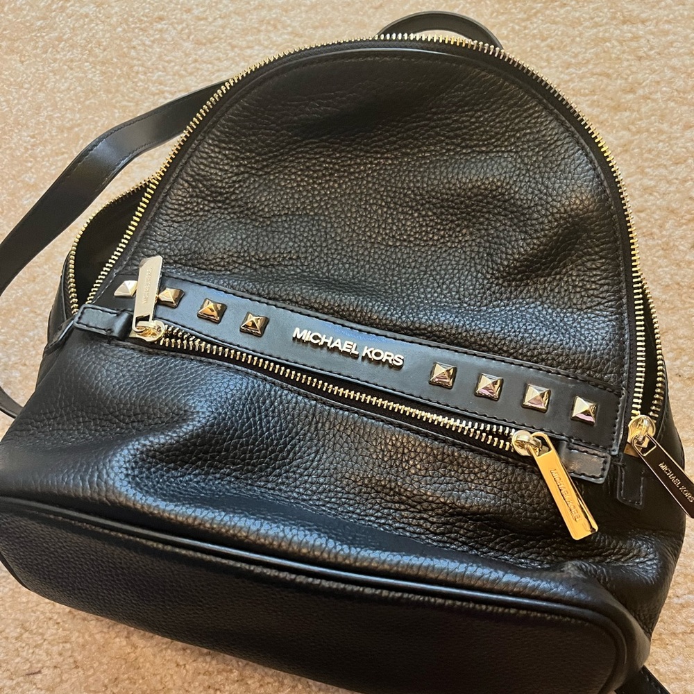 Kenly Medium Studded Black / Gold Leather
Backpack